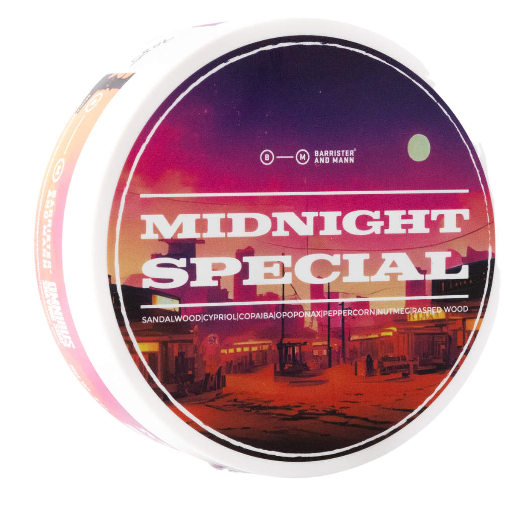 Barrister and Mann Midnight Special Shaving Soap (Omnibus Base).