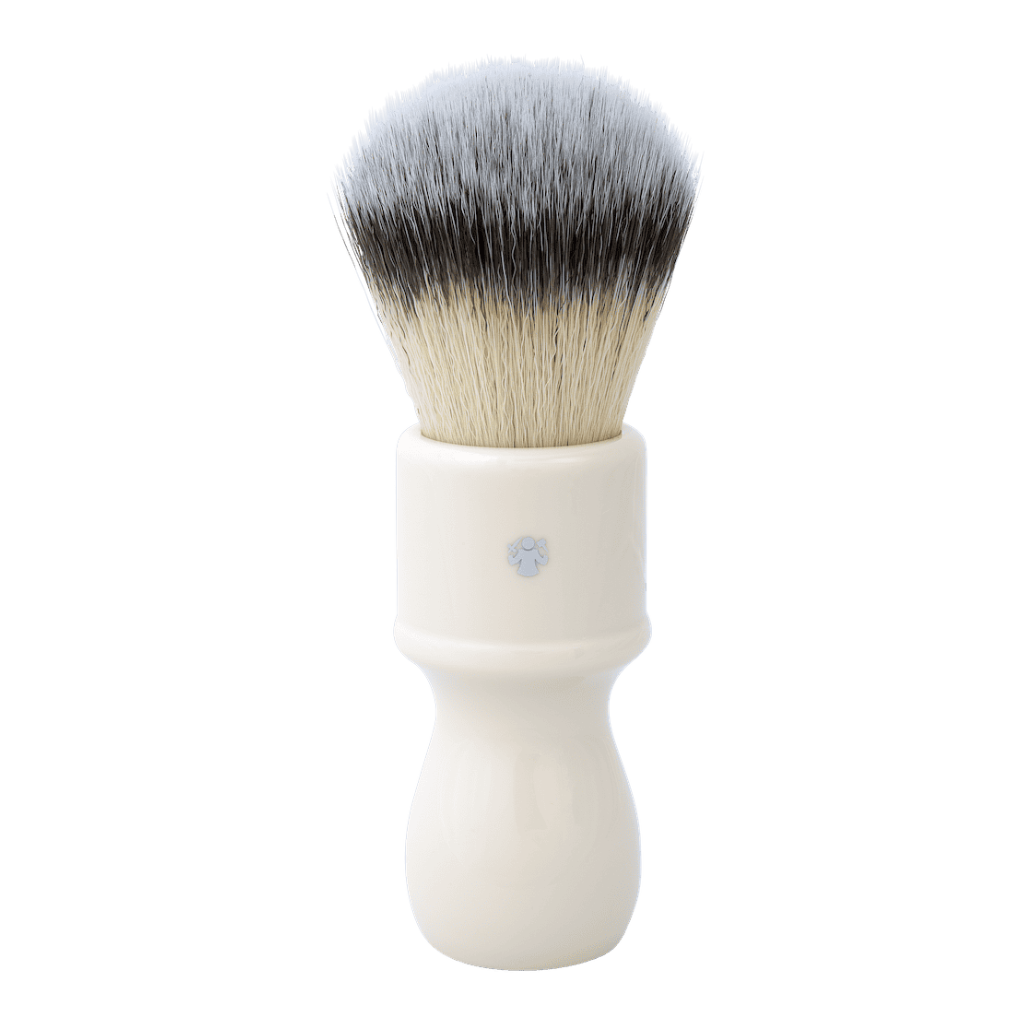 Dovo Hi-Brush White Acrylic Synthetic Silvertip Shaving Brush