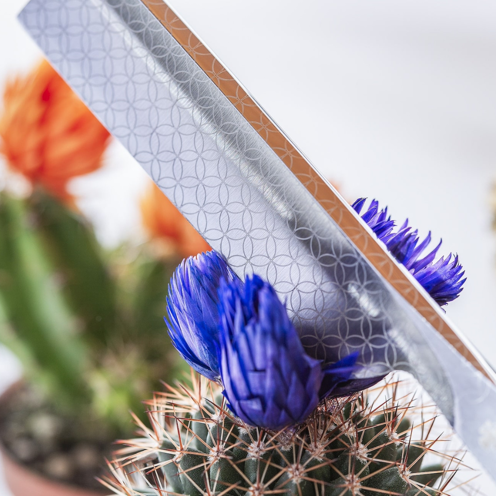 Dovo Runde Sache Straight Razor 5/8&quot; Blue Acrylic Glass Carbon Steel