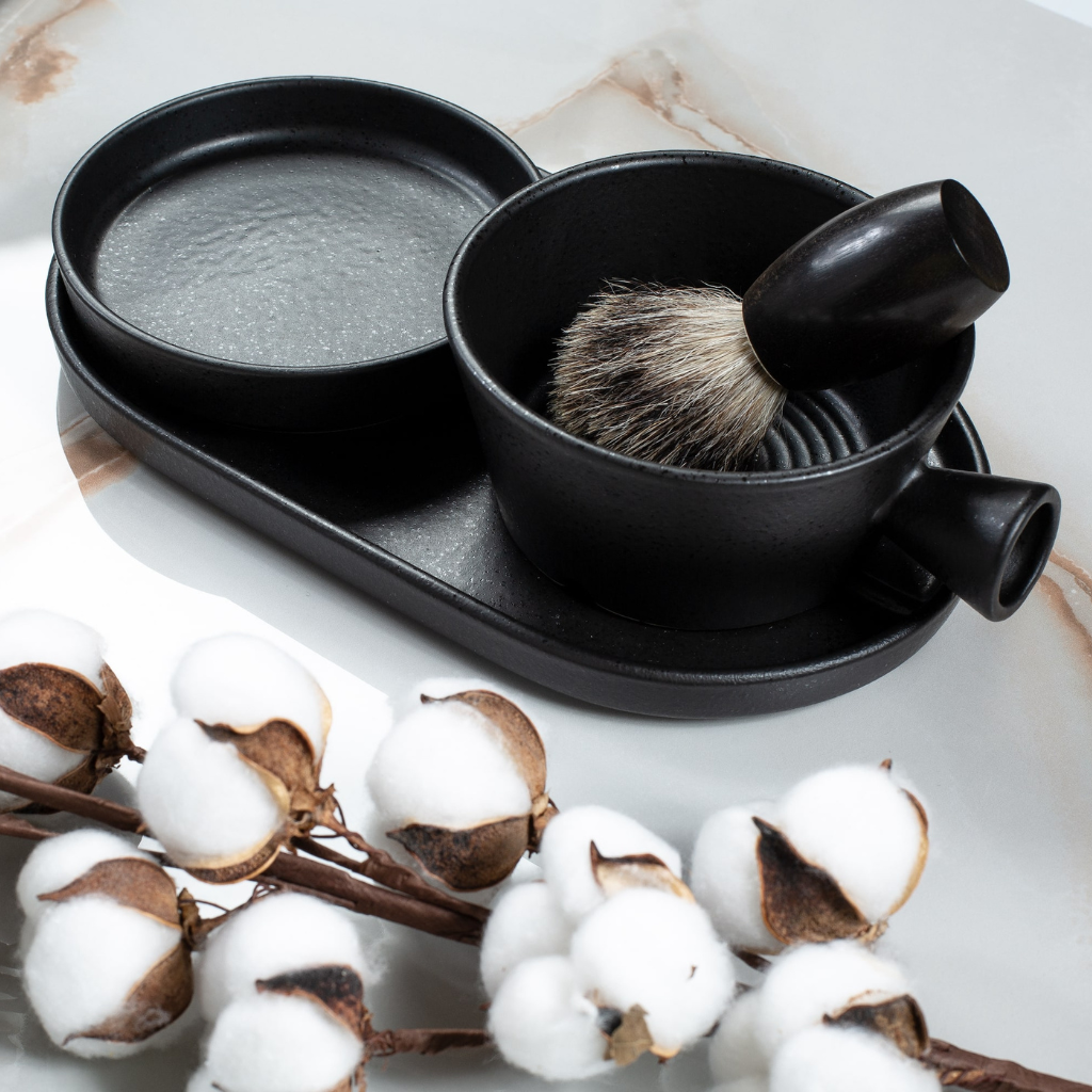 Dovo Shave Ritual Pitch Dark Shaving Bowl Set