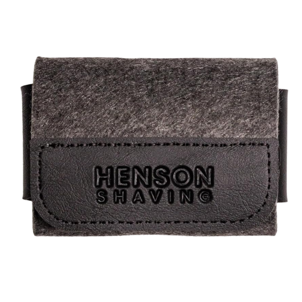 Henson Black Vegan Leather Safety Razor Travel Case