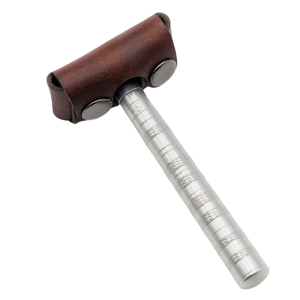 Henson Brown Leather Safety Razor Head Cover