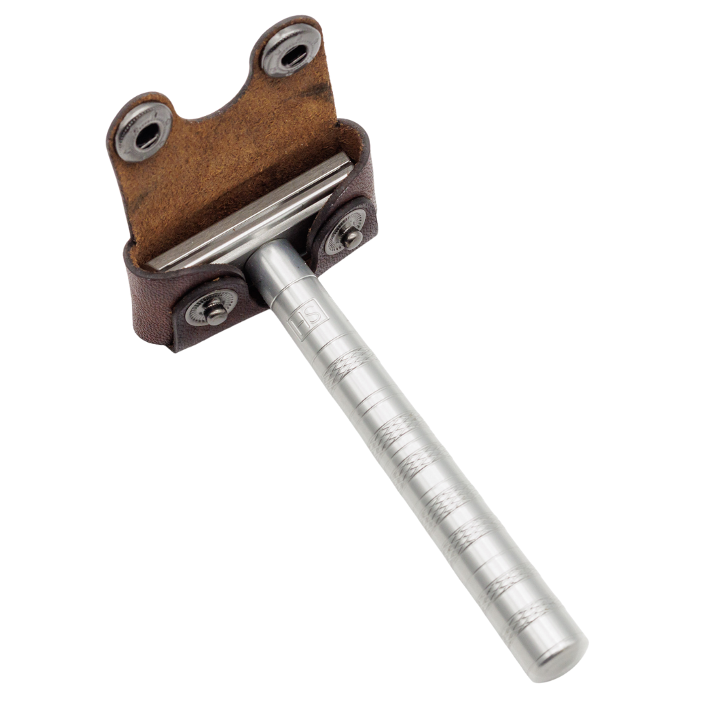 Henson Brown Leather Safety Razor Head Cover