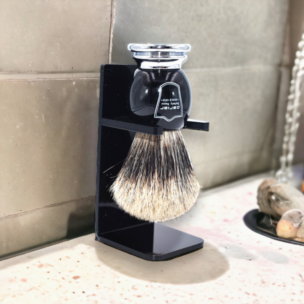 Parker 76R Resin Pure Badger 3-Piece Safety Razor Set