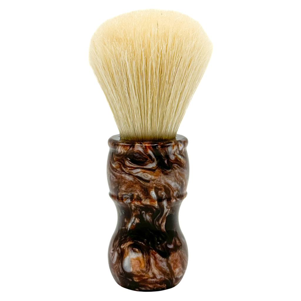 Parker Deluxe Faux Tortoiseshell Boar Shaving Brush &amp; Acrylic Shaving Brush Stand
