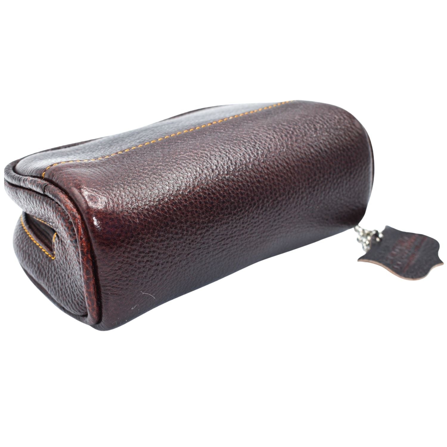 Parker Dark Brown Water Buffalo Leather Toiletry Bag Small