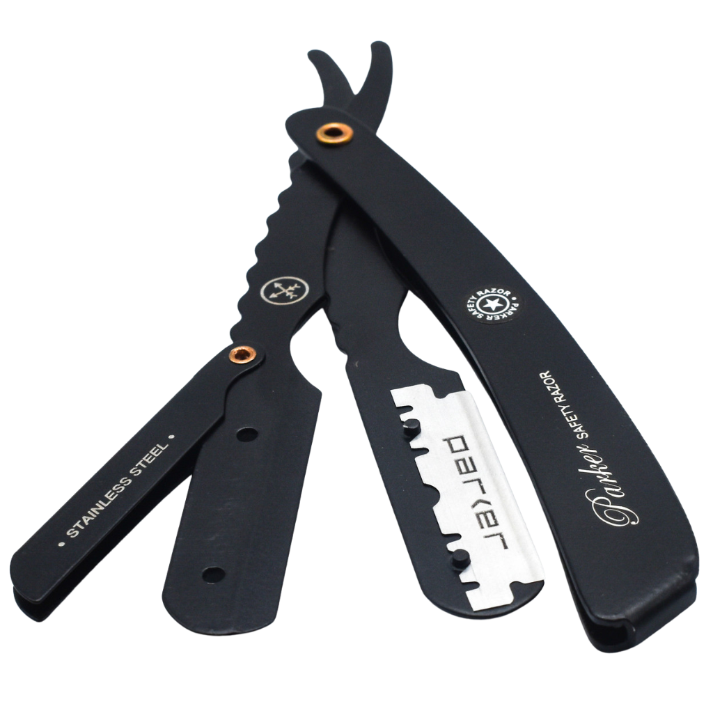 Parker SRXBLK Shavette Clip Type Stainless Steel