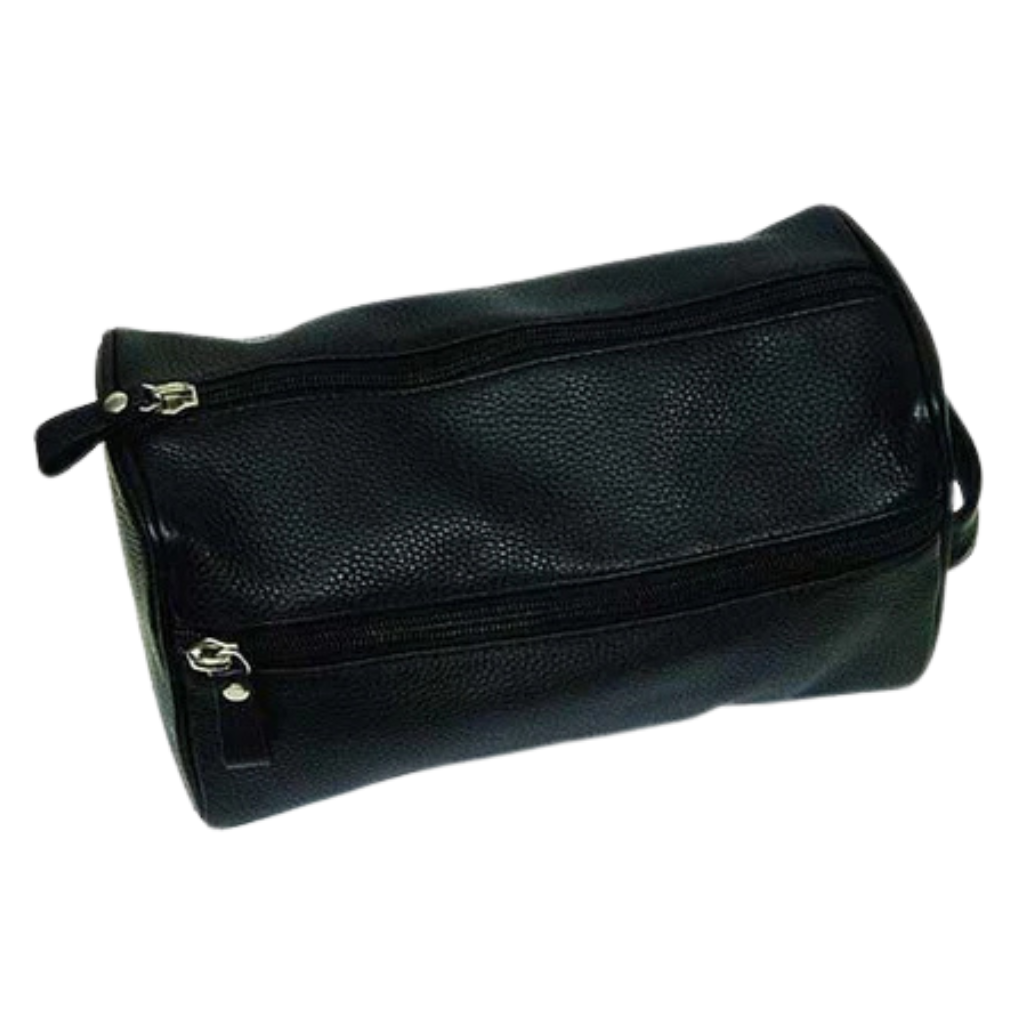 Pure Badger Collection Black Pebble Leather Dopp Bag