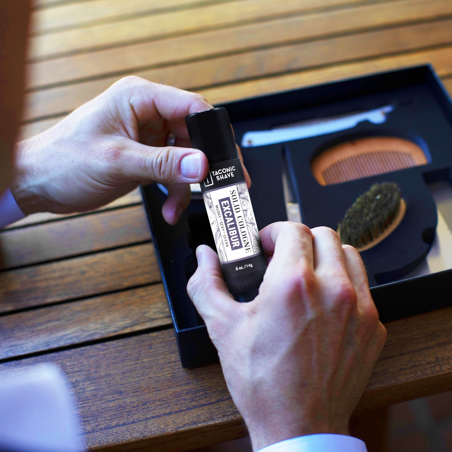 Taconic Shave Excalibur Wax-Based Solid Cologne 0.5 oz