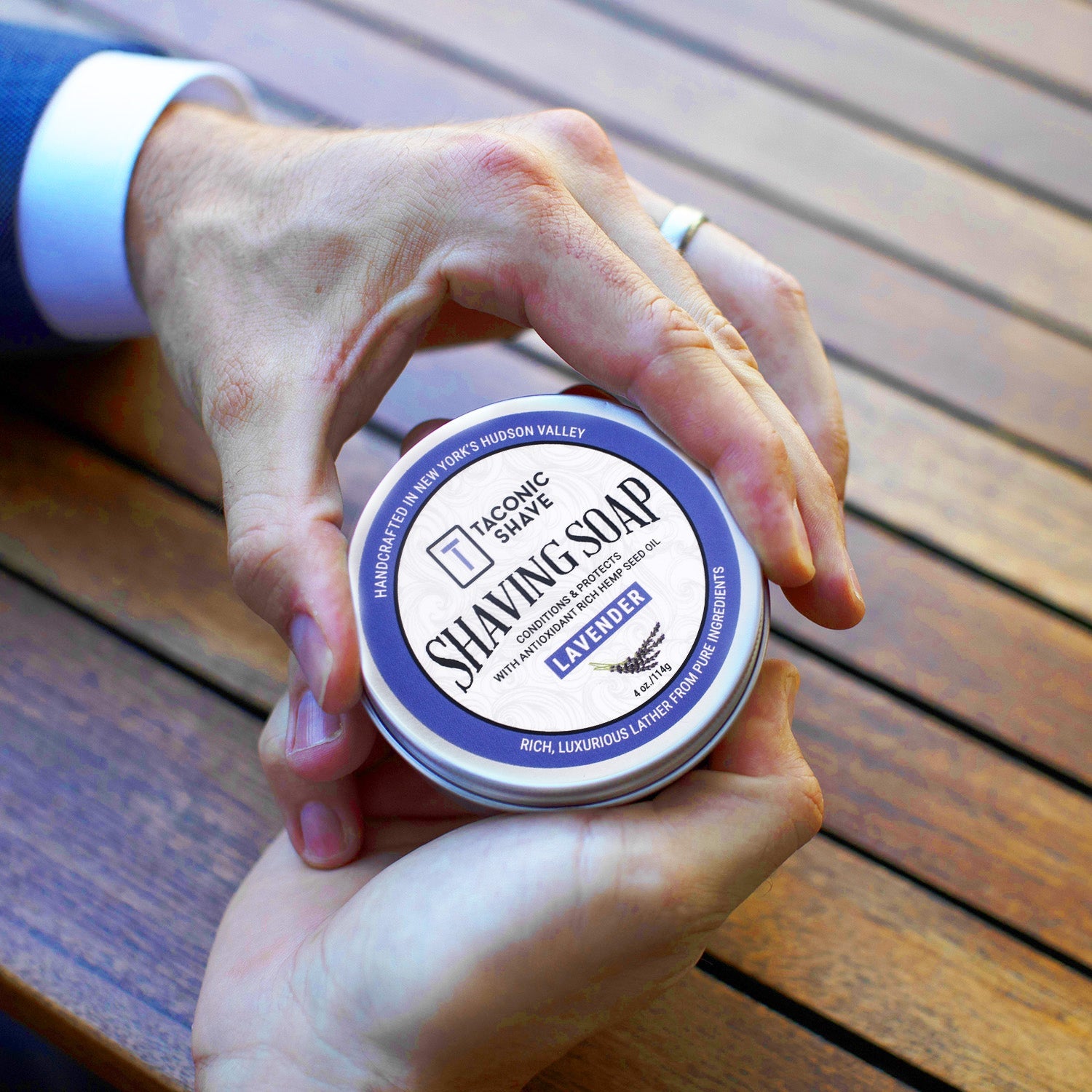 Taconic Shave Hemp &amp; Lavender Shaving Soap 4 oz