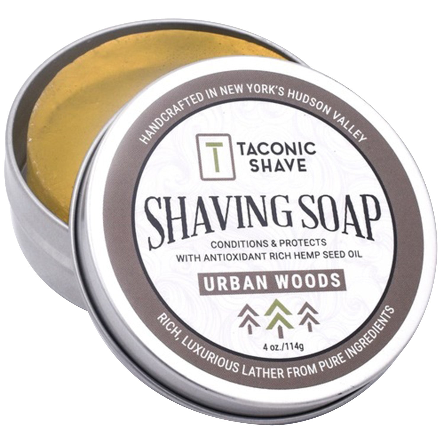 Taconic Shave Hemp &amp; Urban Woods Shaving Soap 4 oz