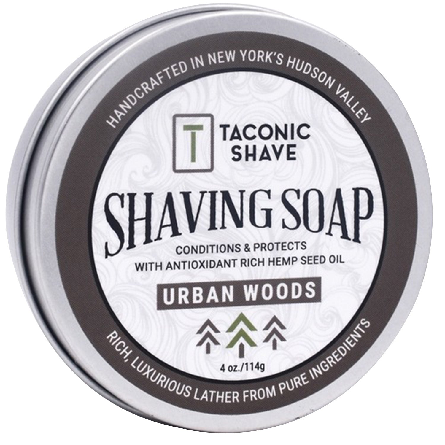 Taconic Shave Hemp &amp; Urban Woods Shaving Soap 4 oz