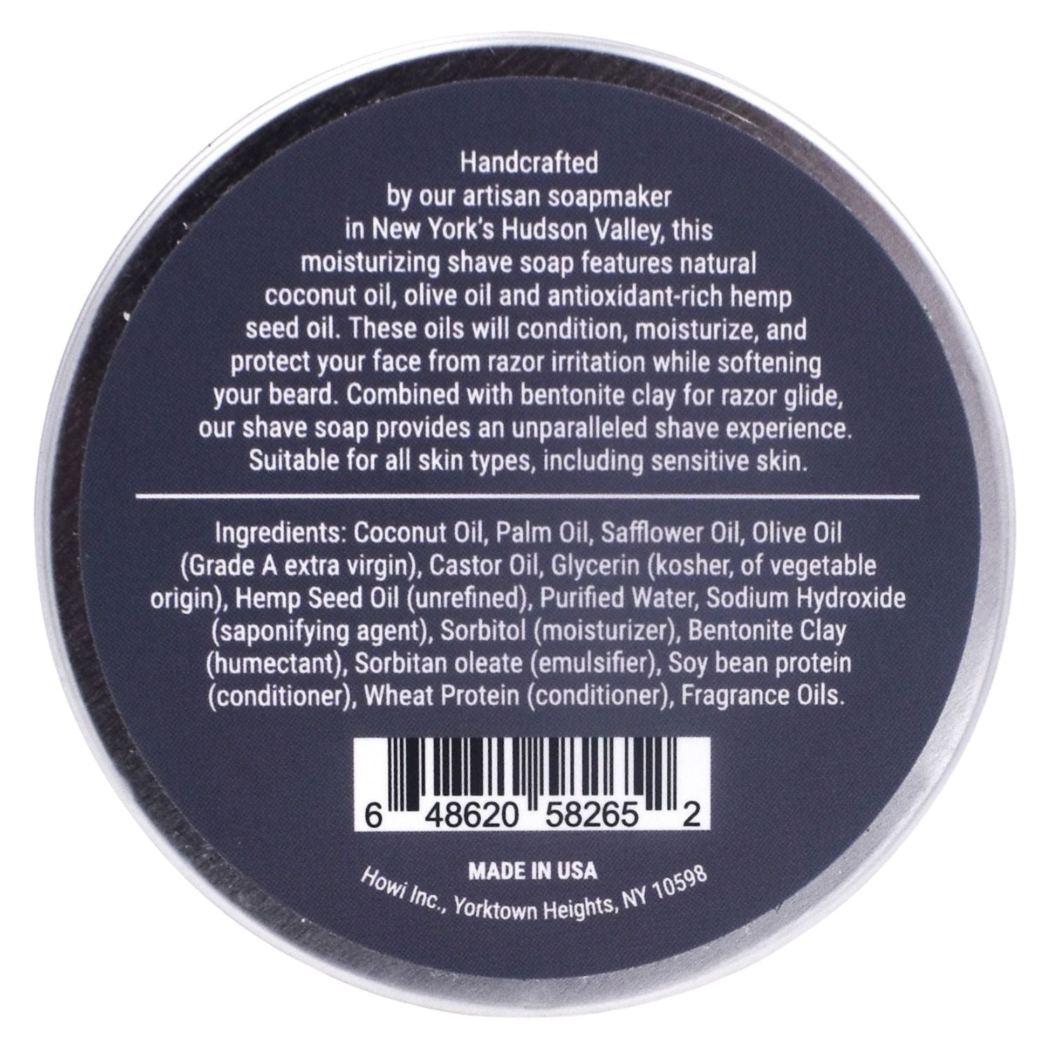 Taconic Shave Hemp &amp; Excalibur Shaving Soap 4 oz