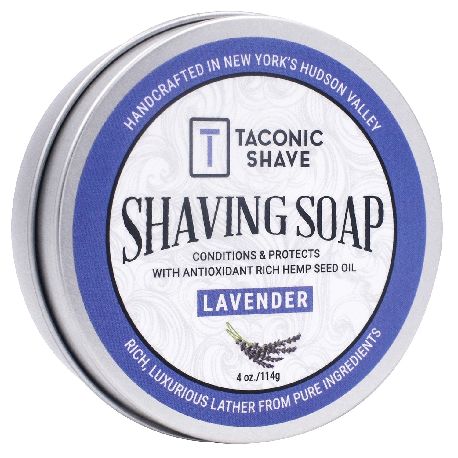 Taconic Shave Hemp &amp; Lavender Shaving Soap 4 oz