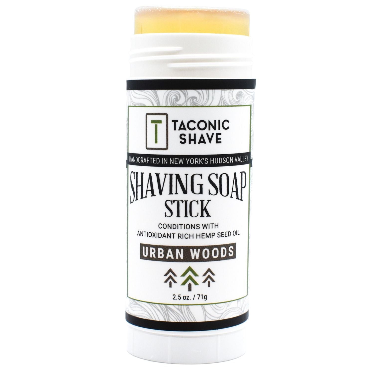 Taconic Shave Hemp &amp; Urban Woods Twist Up Shaving Soap Stick 2.5 oz