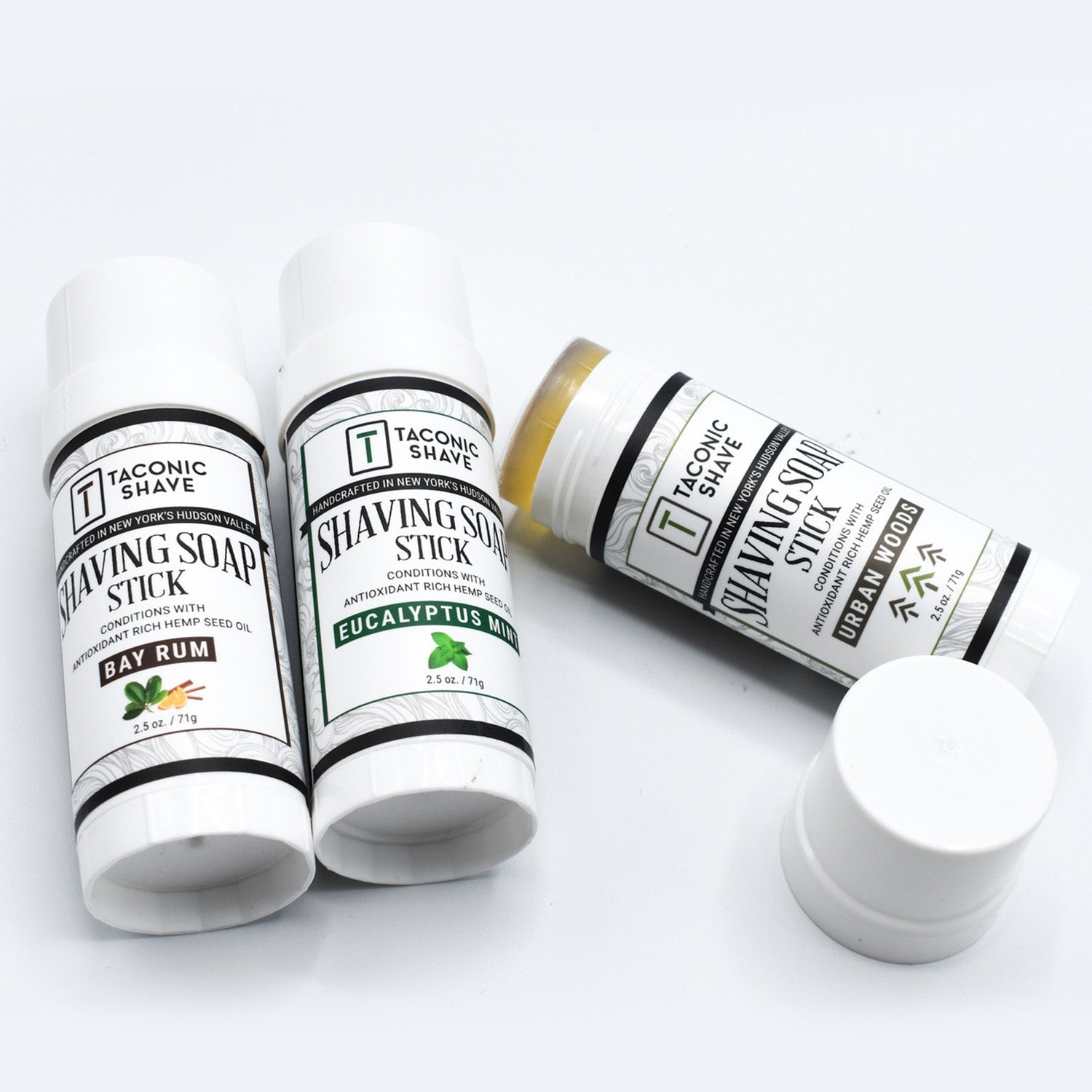 Taconic Shave Hemp &amp; Urban Woods Twist Up Shaving Soap Stick 2.5 oz