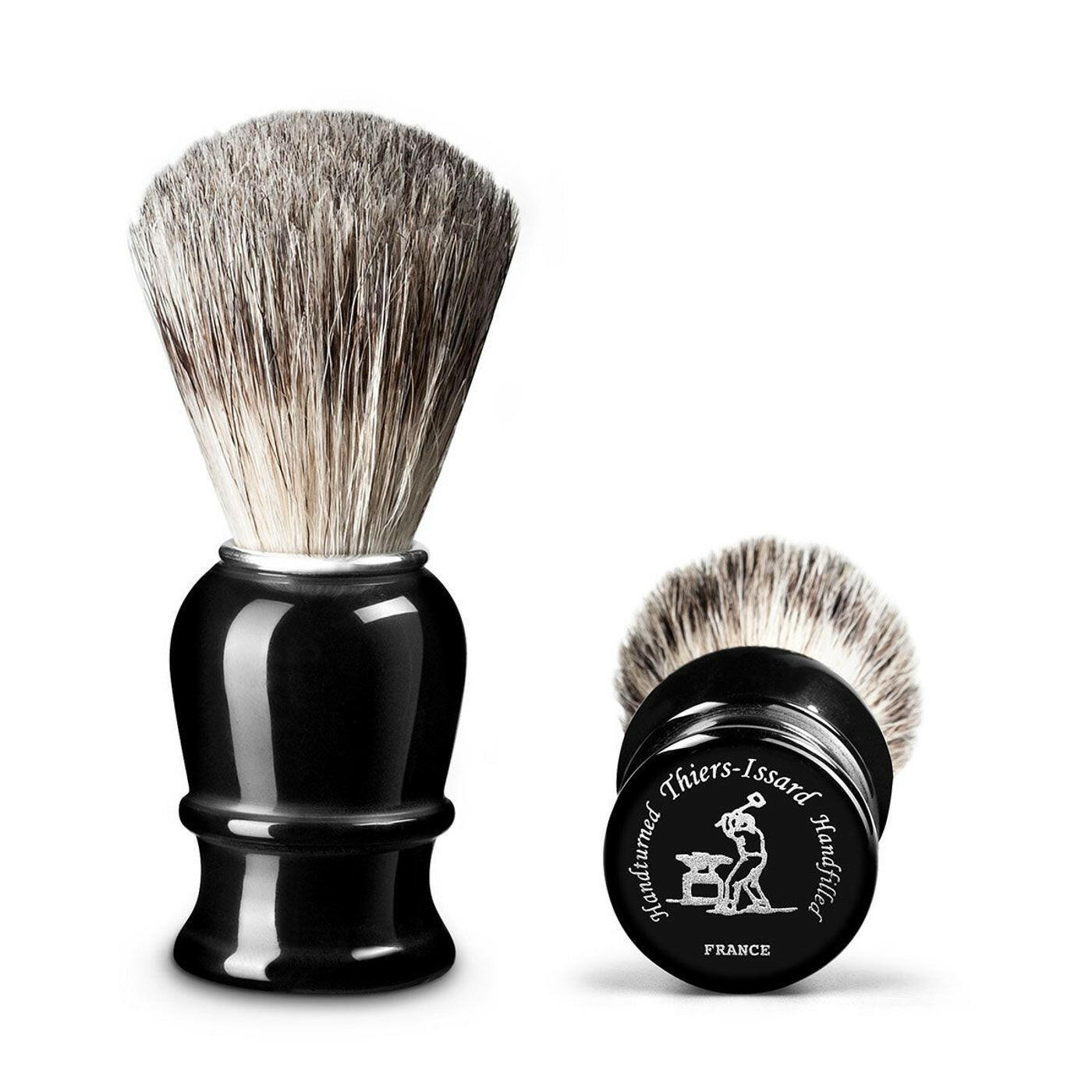 Thiers Issard Black Pure Badger 21mm Shaving Brush - Grown Man Shave