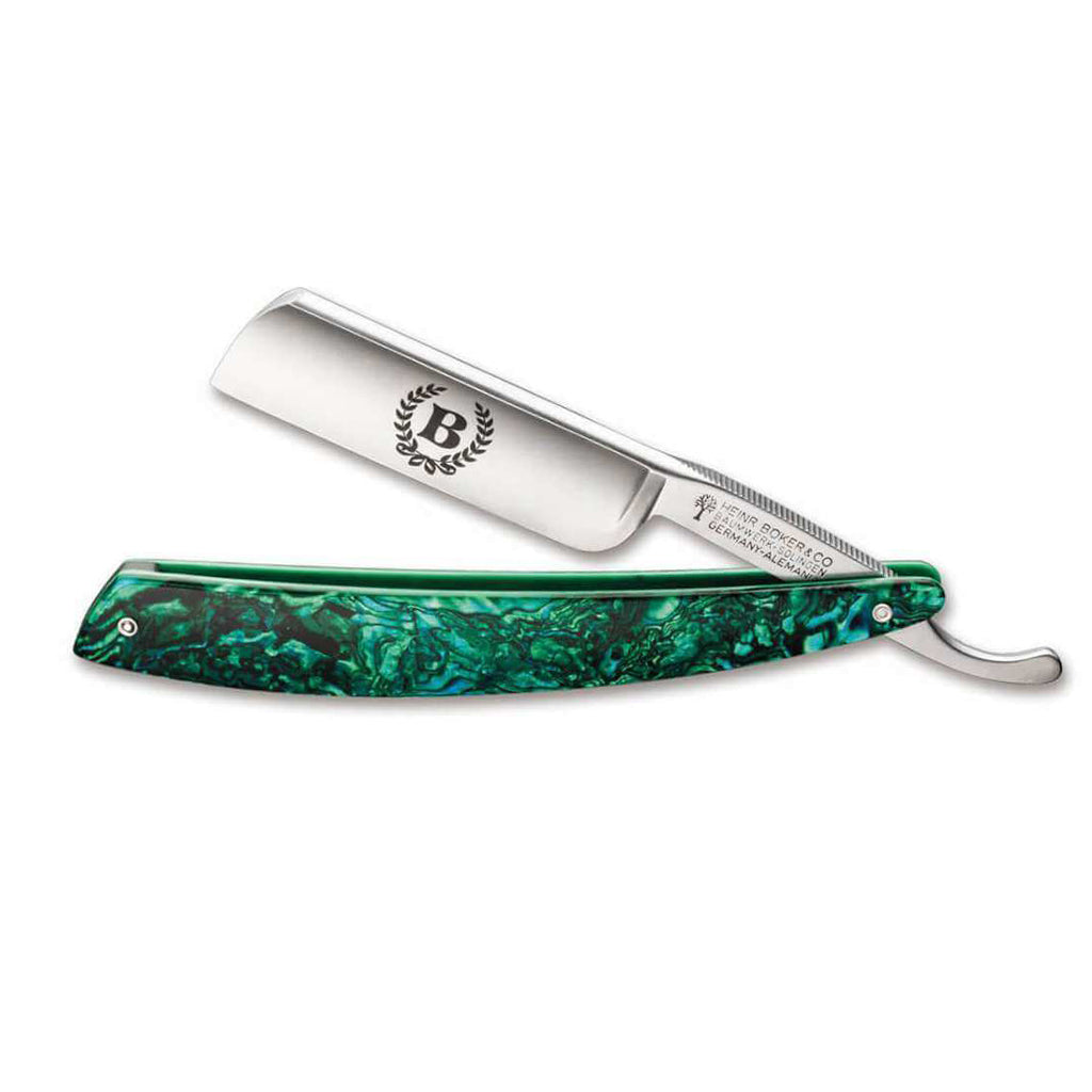 Boker Abalone Straight Razor 6/8&quot; Carbon Steel.