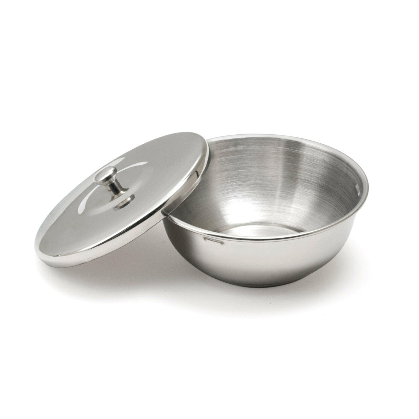 Thiers Issard Stainless Steel Shaving Bowl with Cover - Grown Man Shave