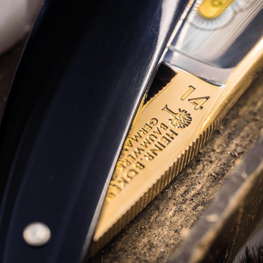 Boker 14er Square Point 8/8&quot; Carbon Steel Straight Razor