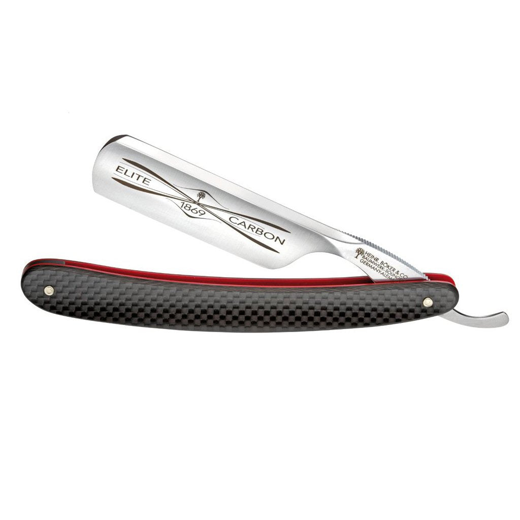 Boker Elite Carbon 3.0 Straight Razor 6/8&quot; Round Point Carbon Steel