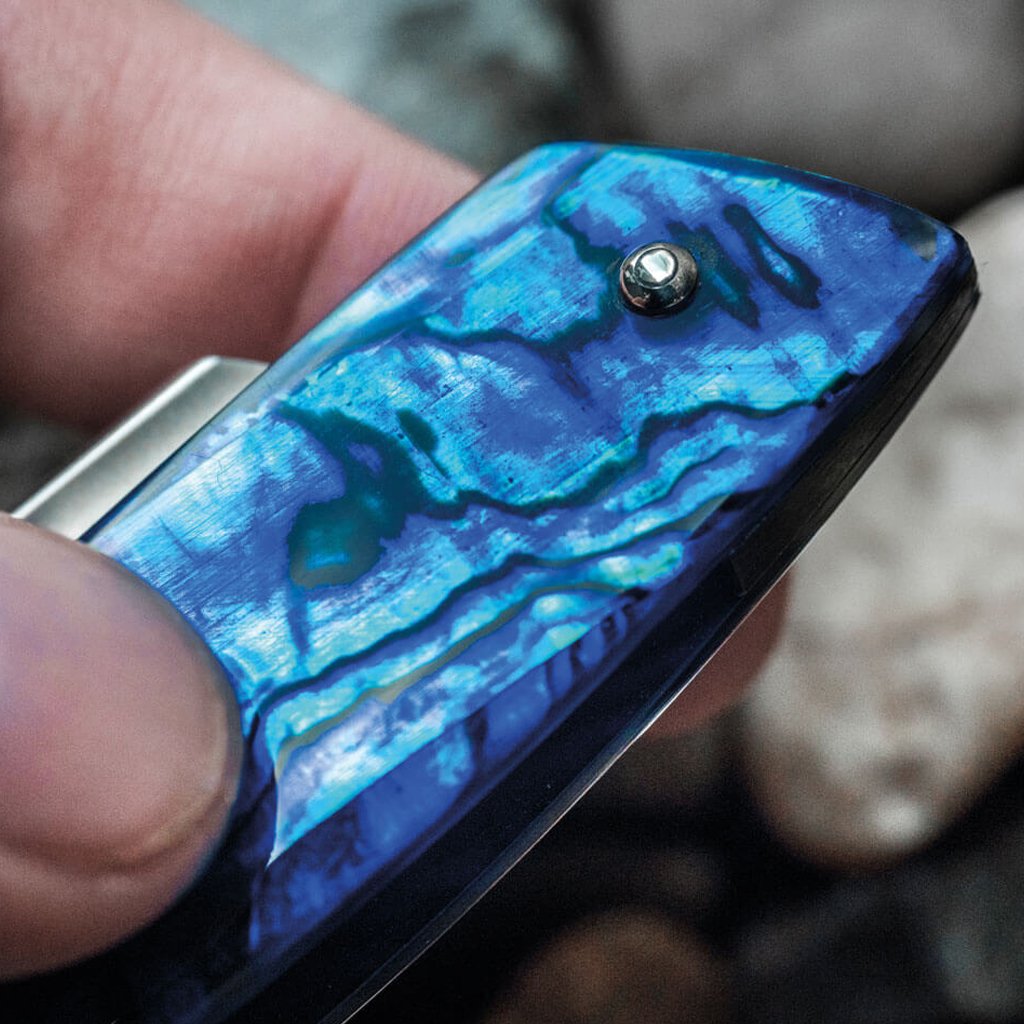 Boker Paua Abalone French Point 5/8&quot; O1 Straight Razor