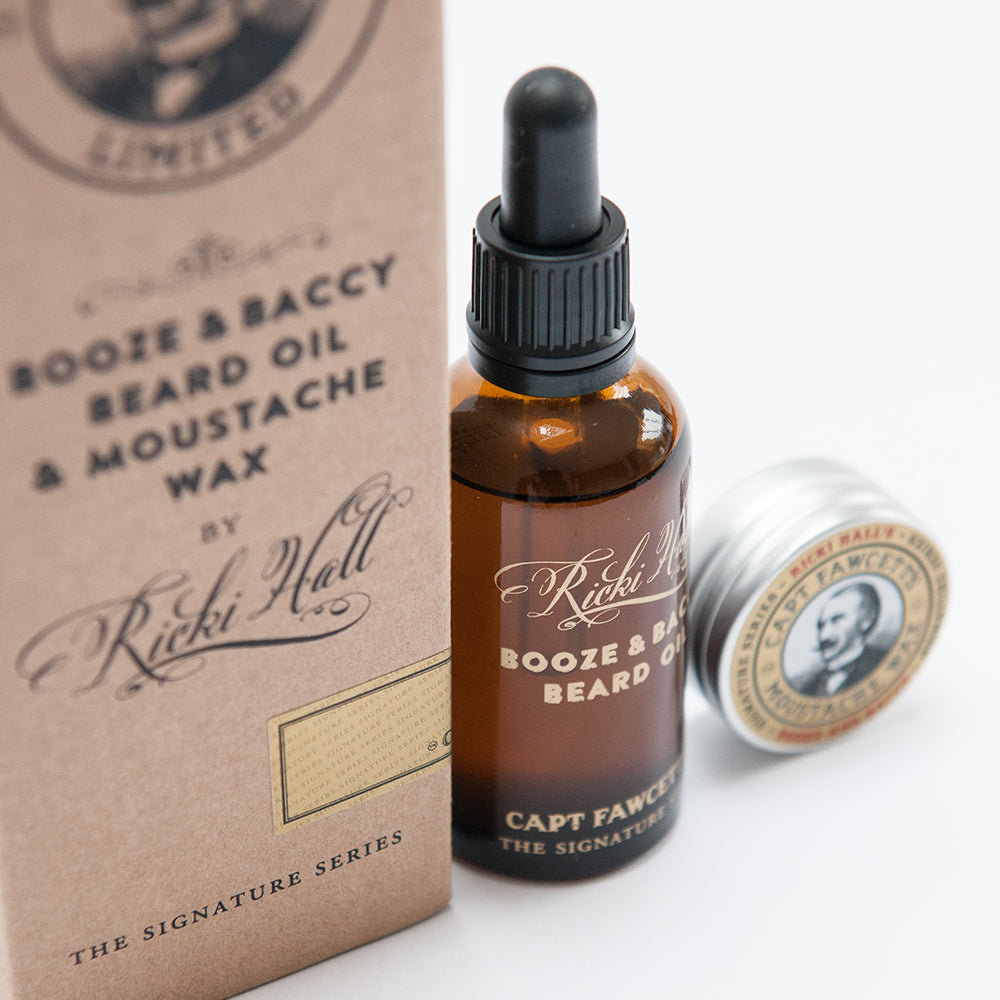 Captain Fawcett Ricki Hall Gift Box (Wax &amp; Beard Oil).