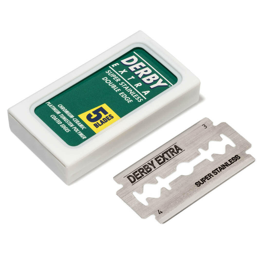 Derby Extra Green Stainless Steel Safety Razor Blades (100 PACK).