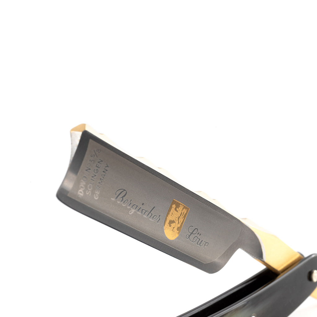 Dovo Bergischer Lowe Straight Razor 5/8&quot; African Cowhorn Handle Spanish Point.