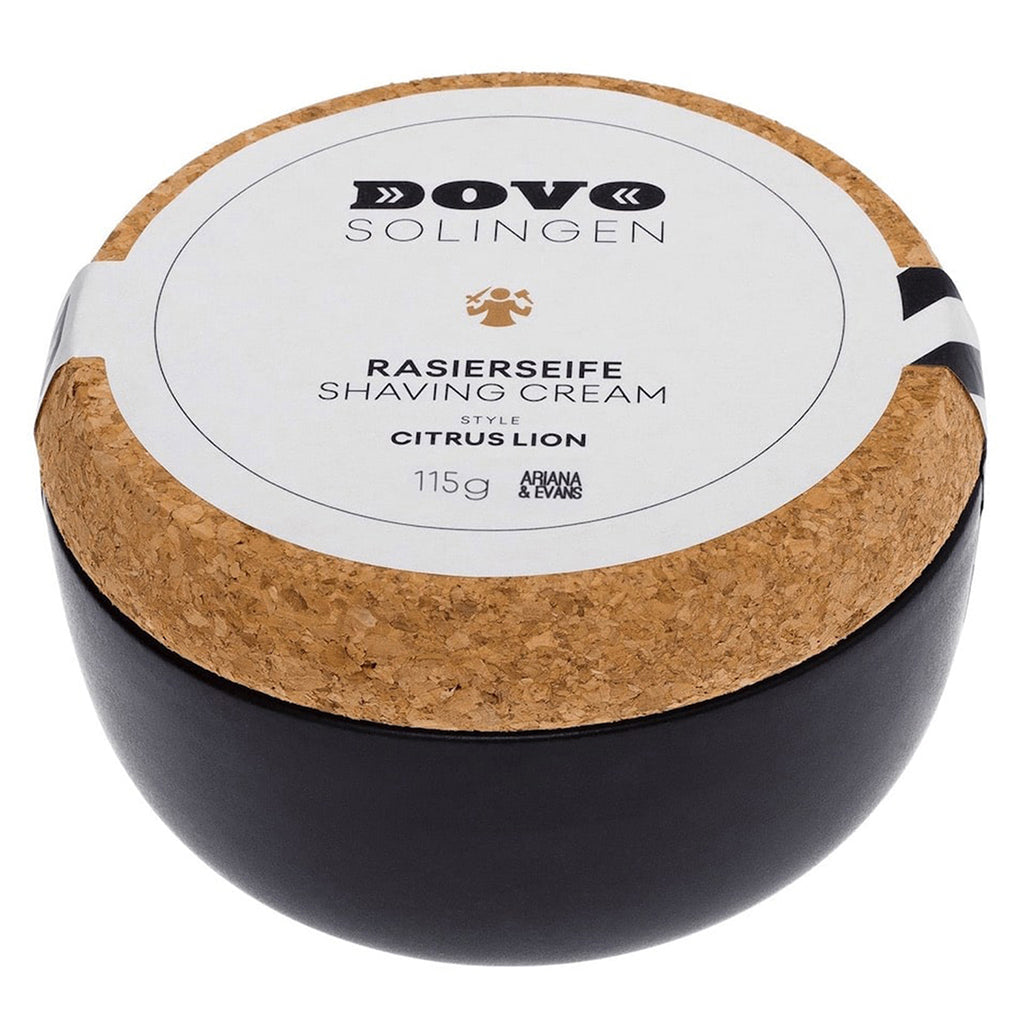 Dovo Citrus Lion Shaving Soap With Stoneware Ceramic Bowl 4 oz.