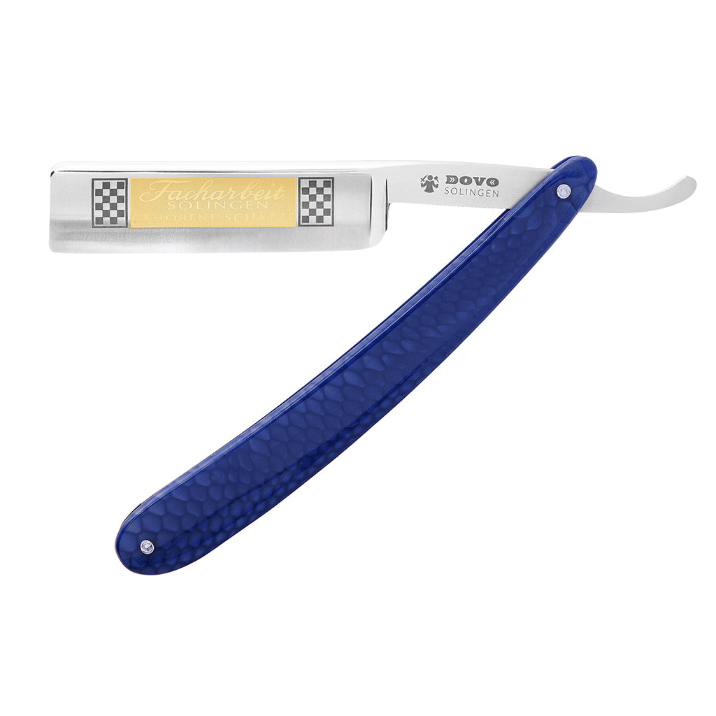 Dovo Facharbeit Straight Razor 6/8&quot; Blue Acrylic Stainless Steel.
