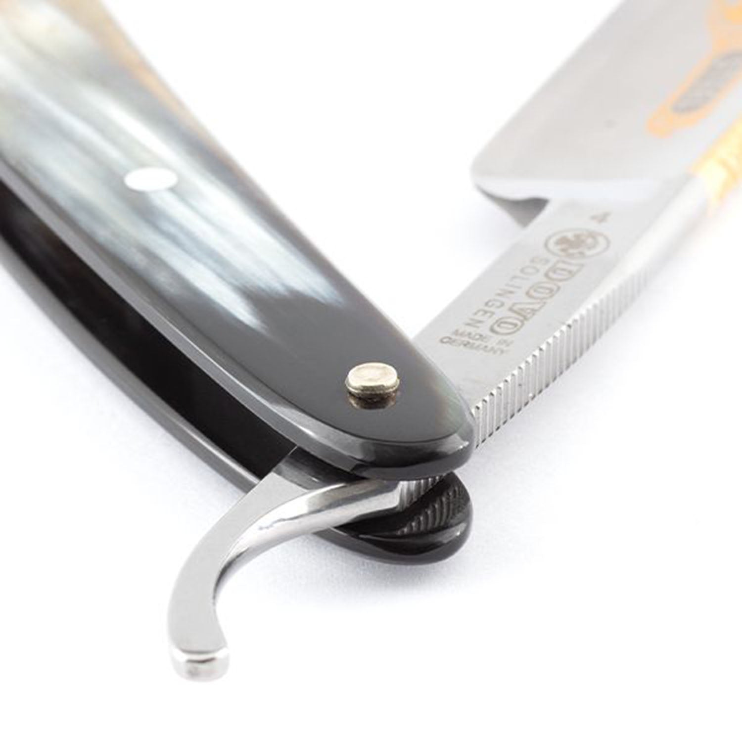 Dovo Prima Steel Straight Razor 5/8&quot; African Cowhorn Round Point Carbon Steel.