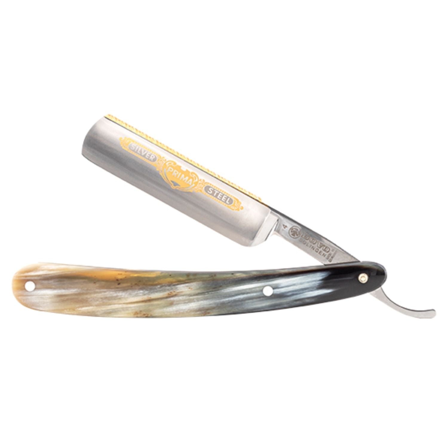 Dovo Prima Steel Straight Razor 5/8&quot; African Cowhorn Round Point Carbon Steel.