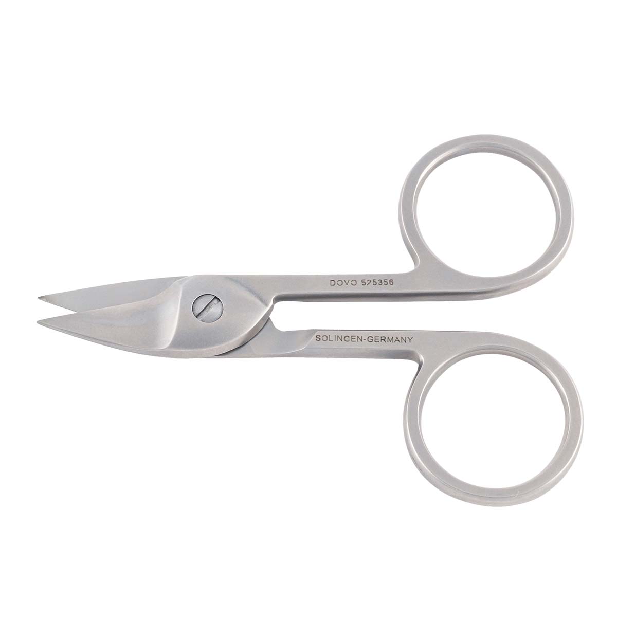 Dovo Stainless Satin Finished Nail Scissor, Curved, Dovolanza, 3.5&quot; - Grown Man Shave