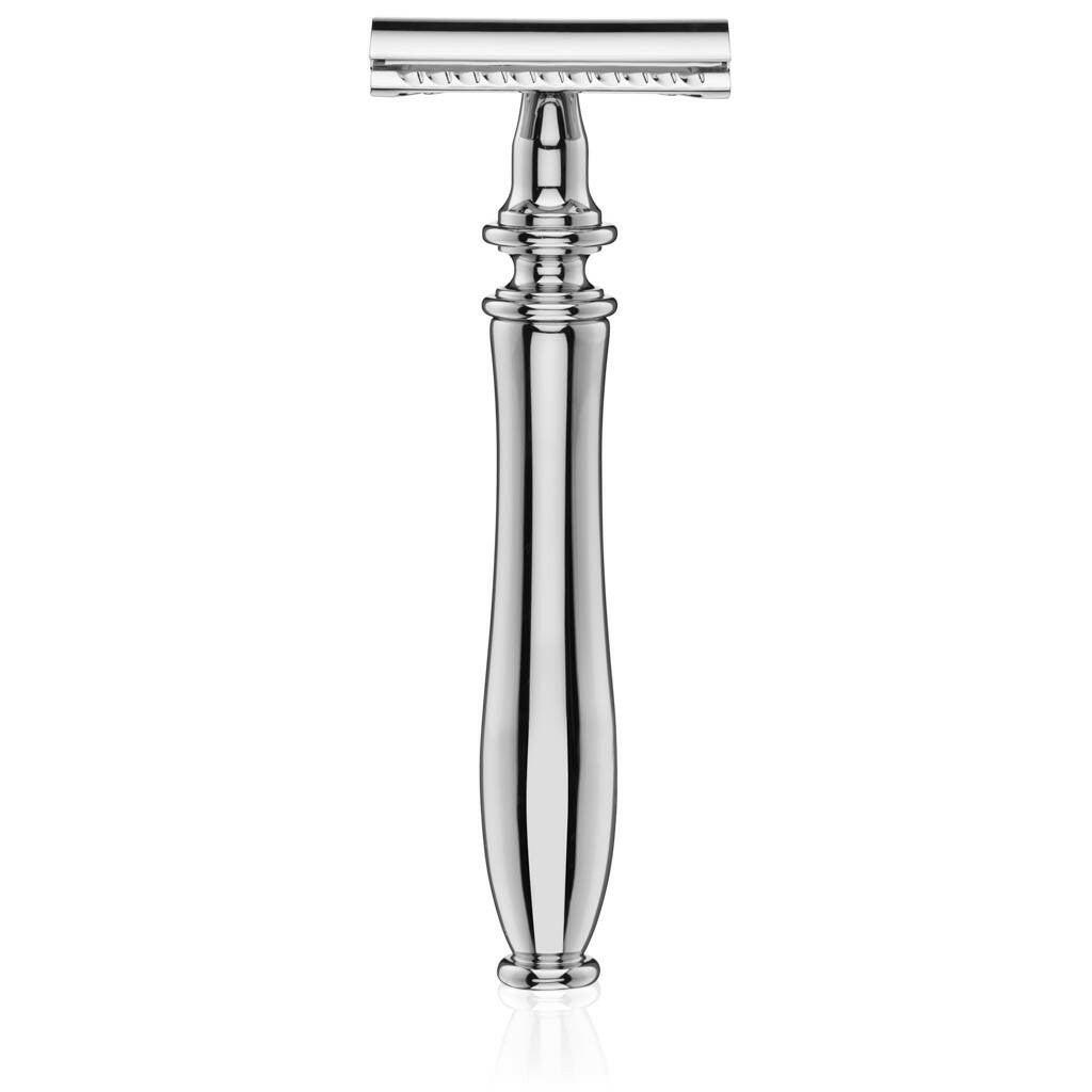 Edwin Jagger Chatsworth Double Edge Safety Razor Polished Chrome Handle