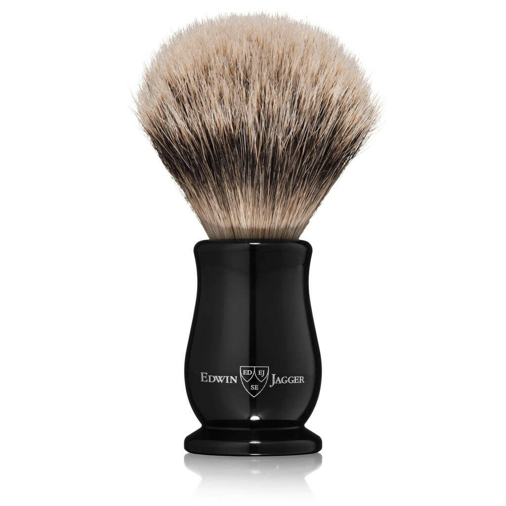 Edwin Jagger Chatsworth Imitation Ebony Silvertip Badger Shaving Brush