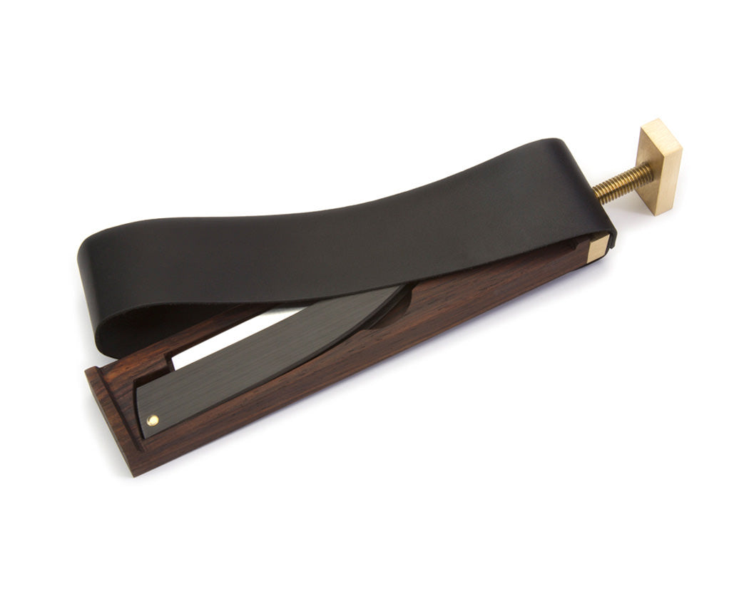 Ezra Arthur Paddle Strop and Razor Case.