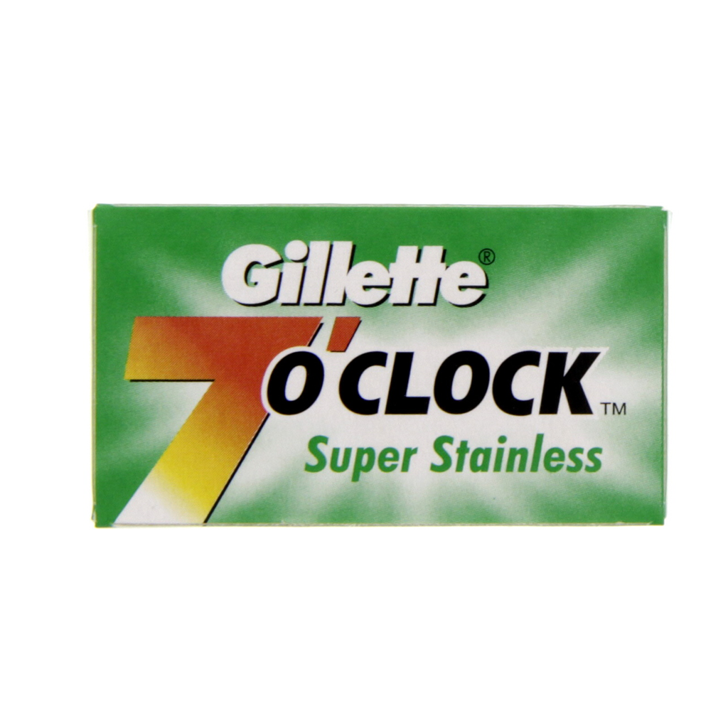 Gillette 7 O&#39;Clock Green Super Stainless Double Edge Razor Blades 5 Pack