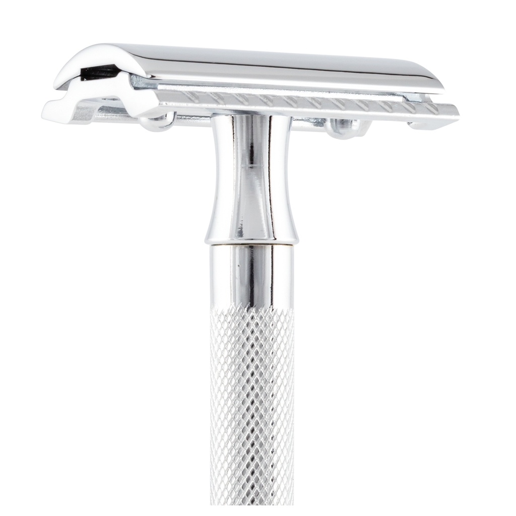Merkur 24C Extra Long Handled Chrome Double Edge Safety Razor