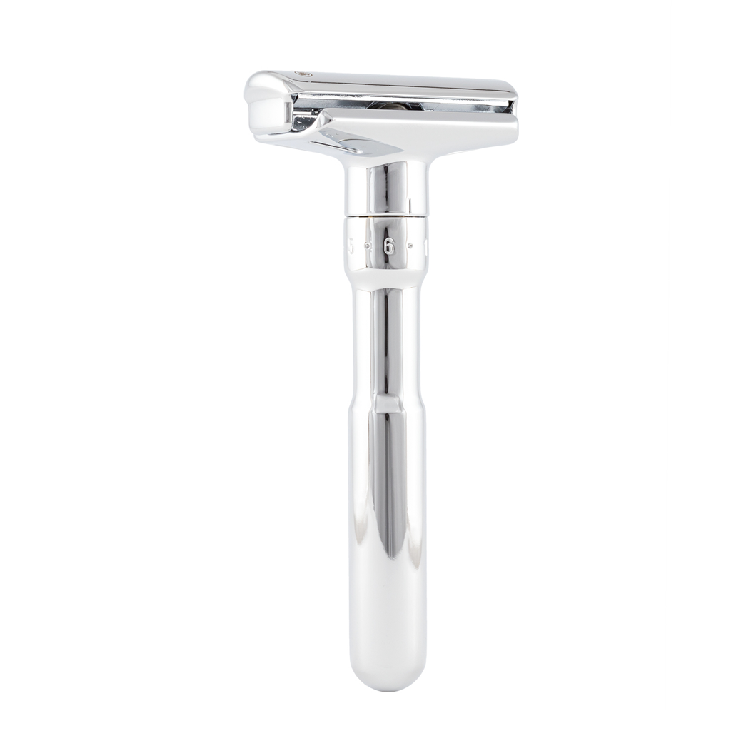 Merkur 701 Futur Polished Chrome 4-piece Double Edge Safety Razor Set