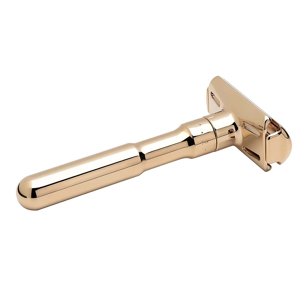 Merkur Futur Gold Adjustable Double Edge Safety Razor With Snap Closure
