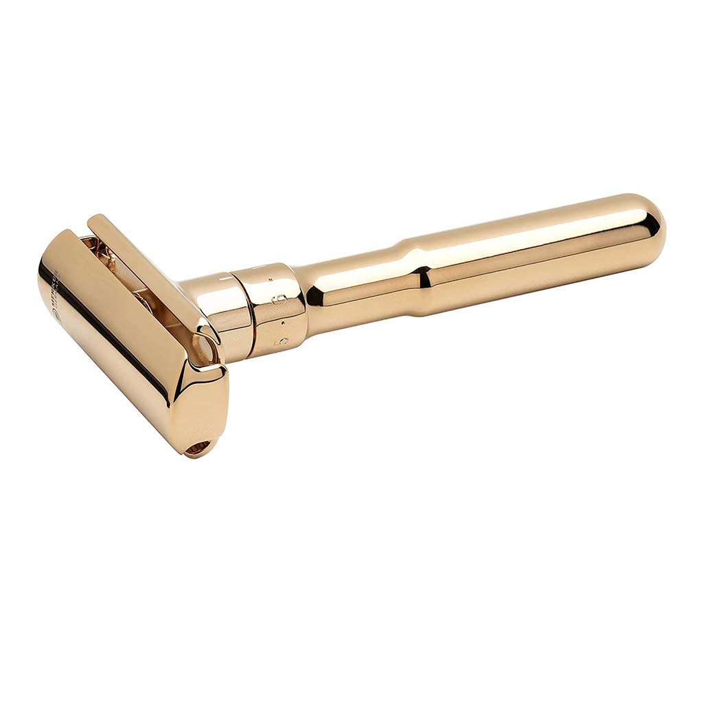 Merkur Futur Gold Adjustable Double Edge Safety Razor With Snap Closure