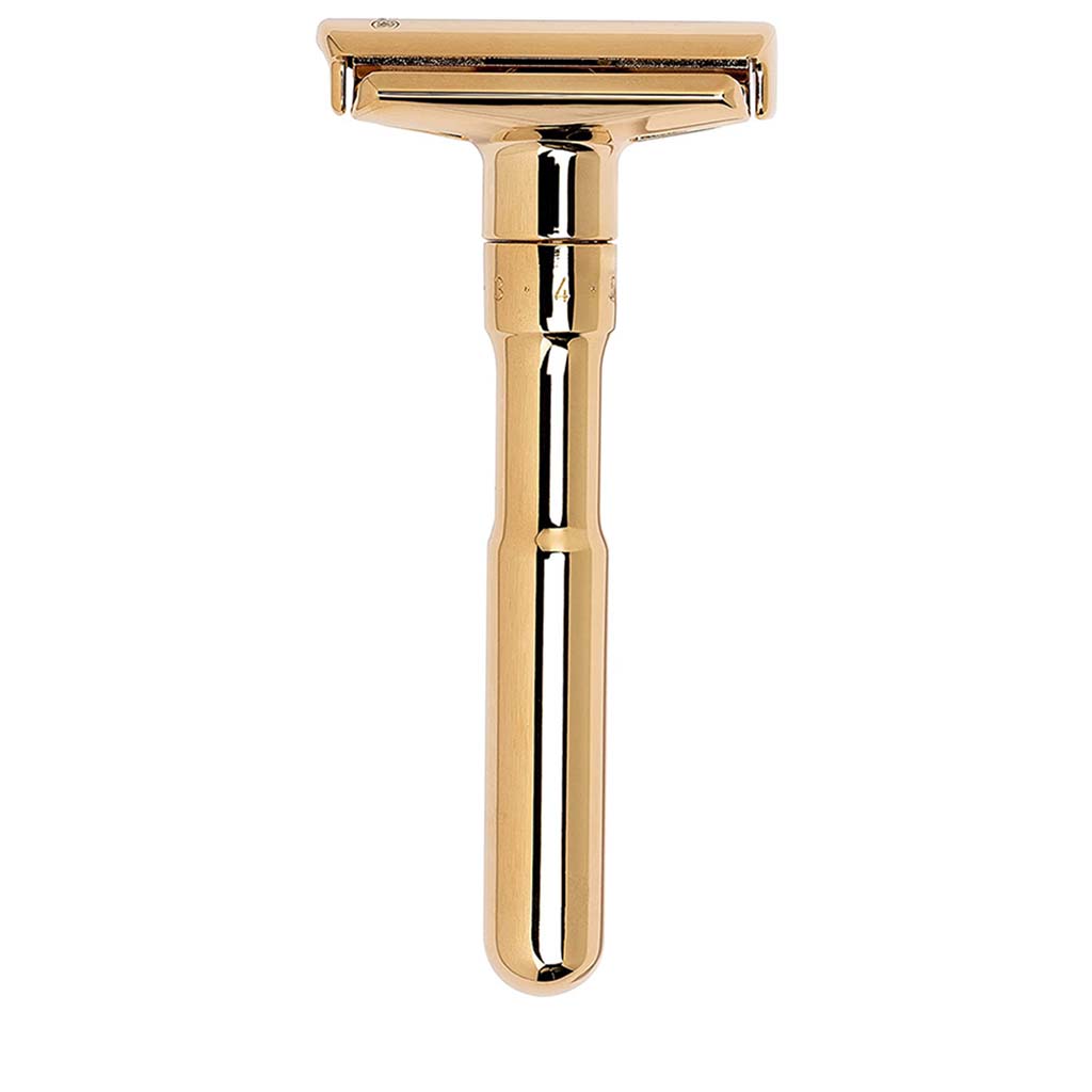 Merkur Futur Gold Adjustable Double Edge Safety Razor With Snap Closure
