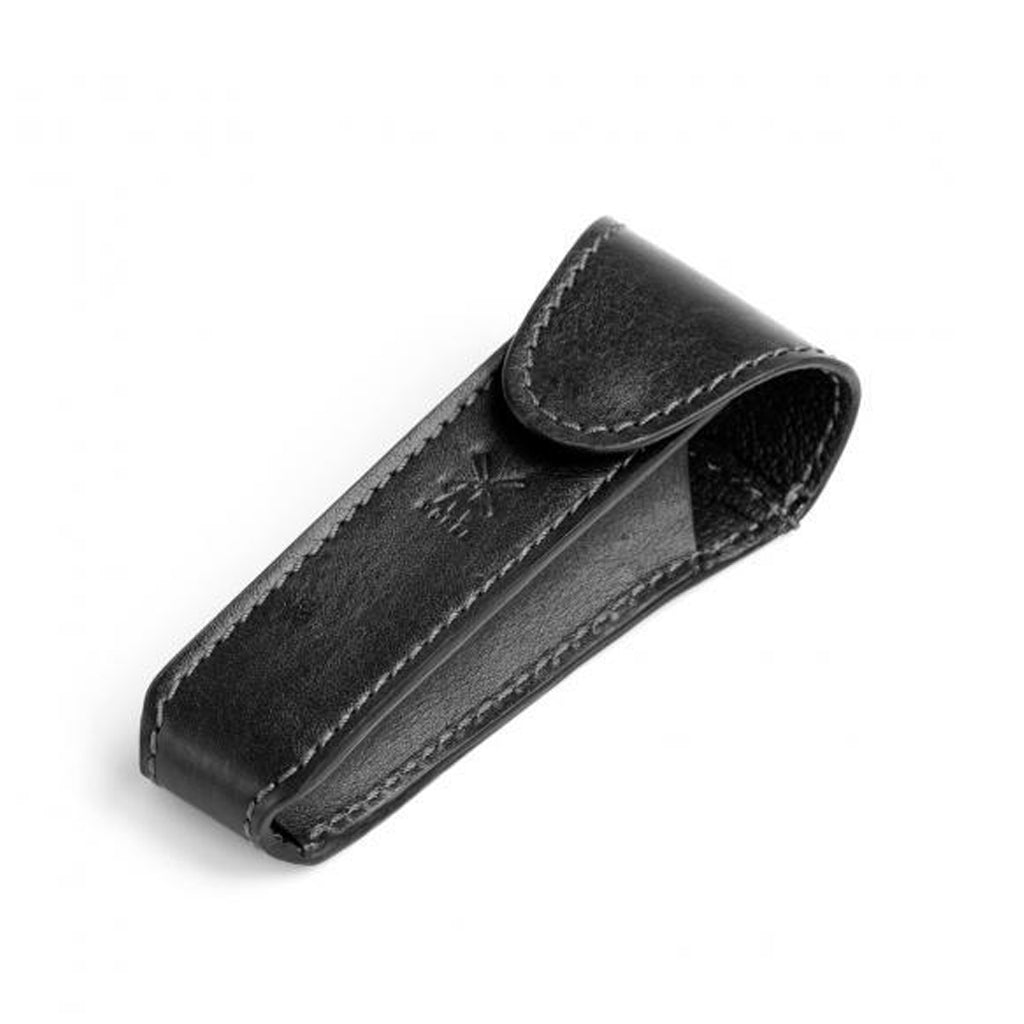 Muhle Black Leather Safety Razor Travel Pouch