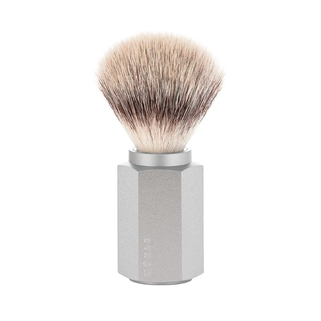 Muhle Hexagon 31MHXGPURE Silver Handle Silvertip Fibre Shaving Brush