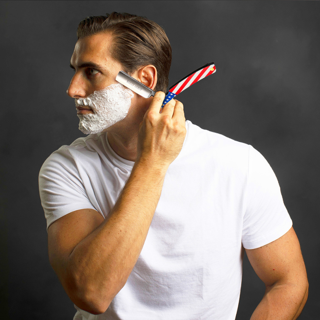 Naked Armor American Straight Razor 7/8&quot; Metal Japanese Steel.