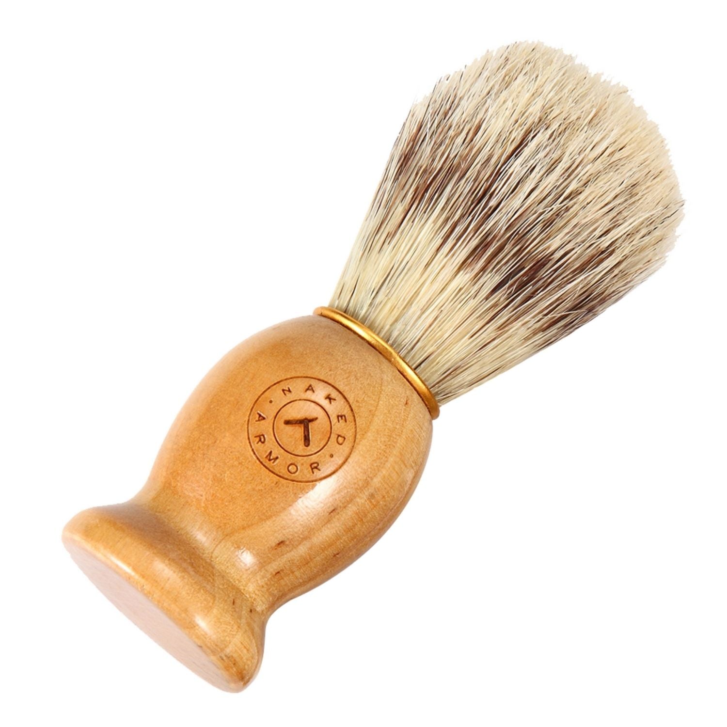 Naked Armor Swedish Wood Synthetic Shaving Brush.