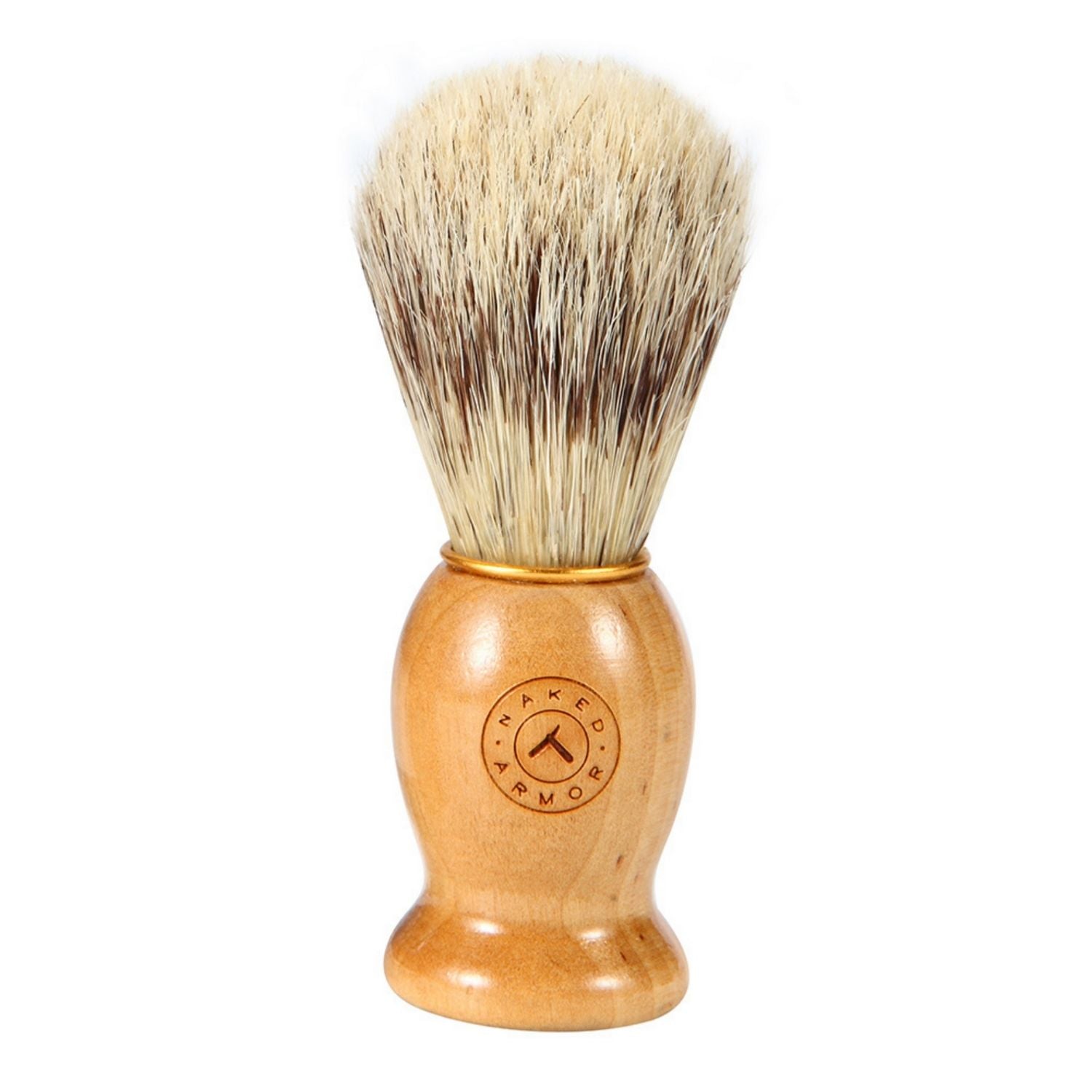 Naked Armor Swedish Wood Synthetic Shaving Brush.