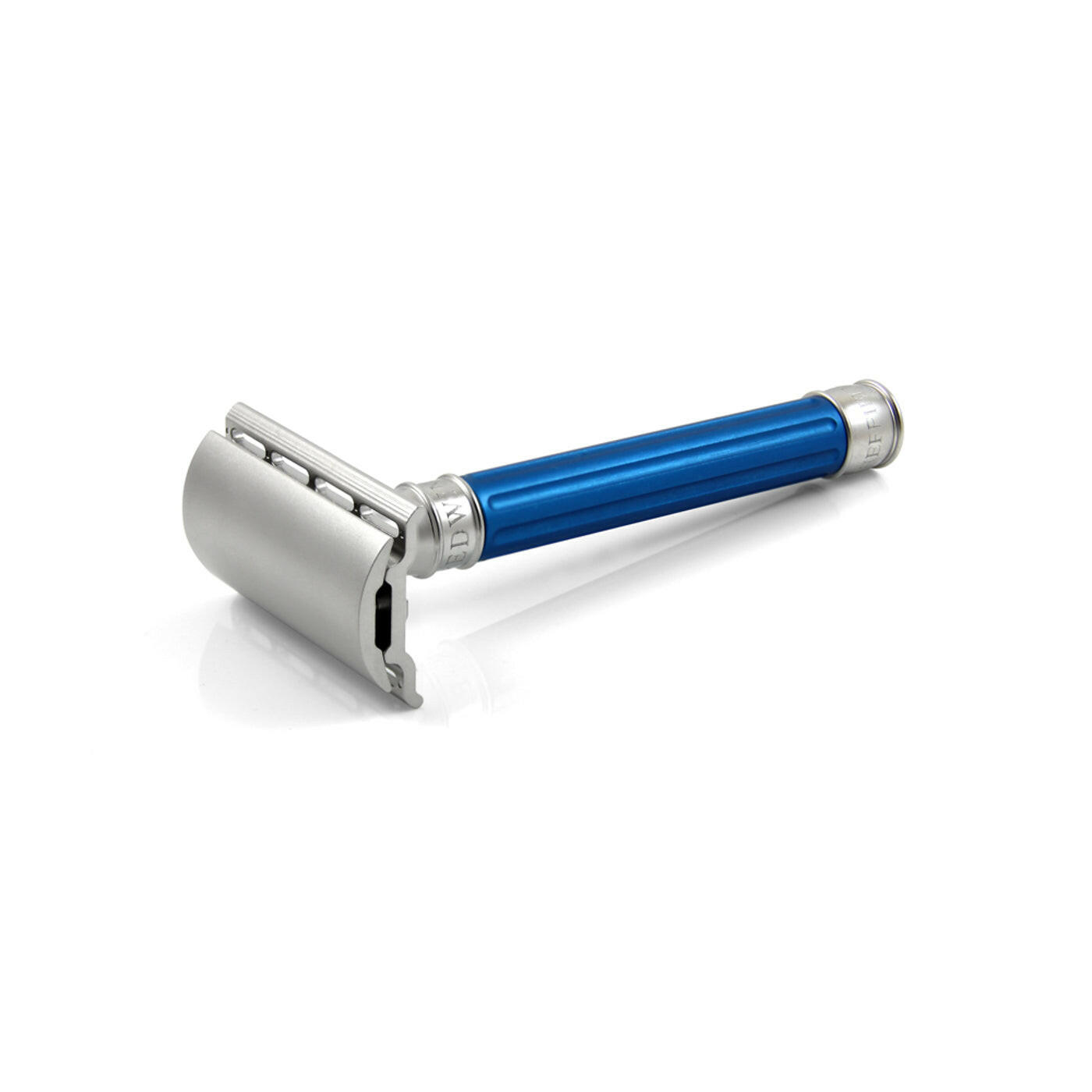 Edwin Jagger 3ONE6 Stainless Steel Double Edge Safety Razor, Blue