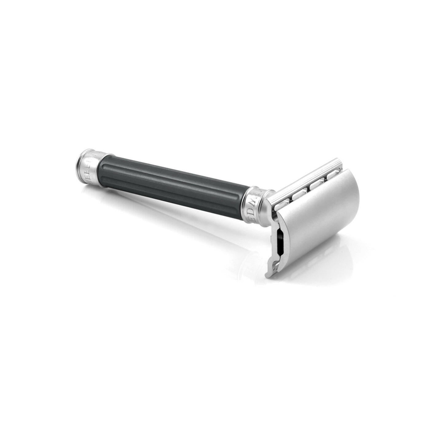 Edwin Jagger 3ONE6 Stainless Steel Double Edge Safety Razor, Gun Metal